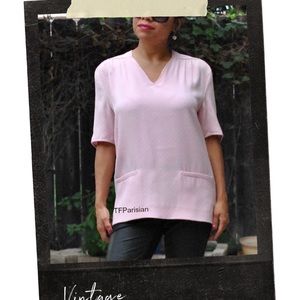 VINTAGE Valentino for Amen Wardy pink polka dot blouse- MADE IN ITALY!